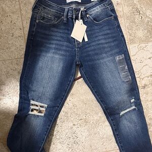 KanCan Dark Blue Ripped Skinny Jeans